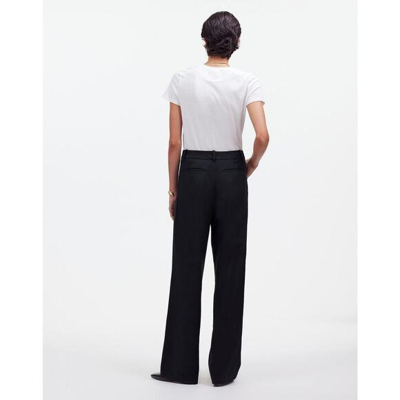 M233 NWT Madewell Petite Slouchy Straight Pants in Drapey Twill - Size 10 Petite - Picture 2 of 4